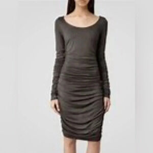 All Saints Milla Dress in Charcoal Gray Size 4